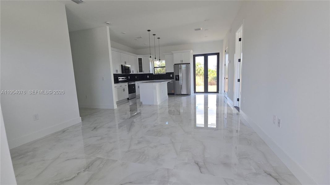 Livingroom and kitchen