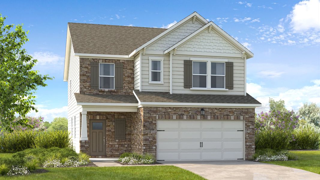 Representative exterior photo of a completed home built from the Edison by Taylor Morrison in Dreycott, Lawrenceville, GA (Image 20).