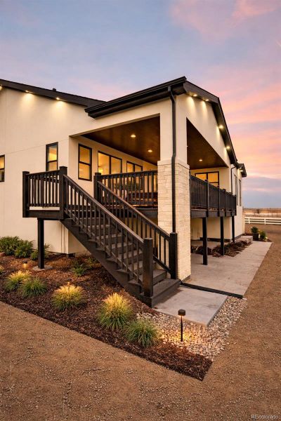 Exterior details and patio area of a home in , Keenesburg (Image 24).