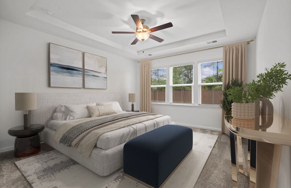 Furnished interior view inside a new home in Briarwood Reserve, Spartanburg (Image 12). Furnished interior view inside a new home in Briarwood Reserve, Spartanburg (Image 12).