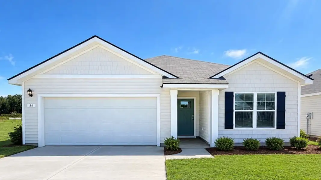Front exterior of a new home in Cottonwood Place, Tabor City, NC, highlighting curb appeal (Image 1). Front exterior of a new home in Cottonwood Place, Tabor City, NC, highlighting curb appeal (Image 1).