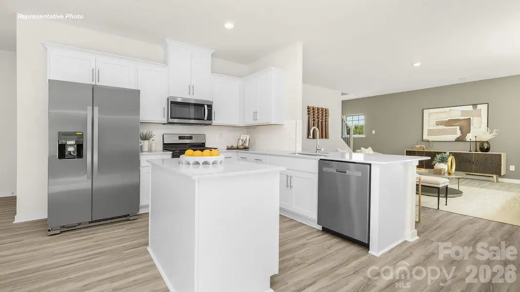 Furnished interior view inside a new home in Secrest Commons, Monroe (Image 3).