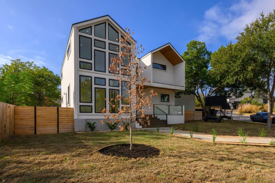 Exterior details and patio area of a home in , Austin (Image 24).
