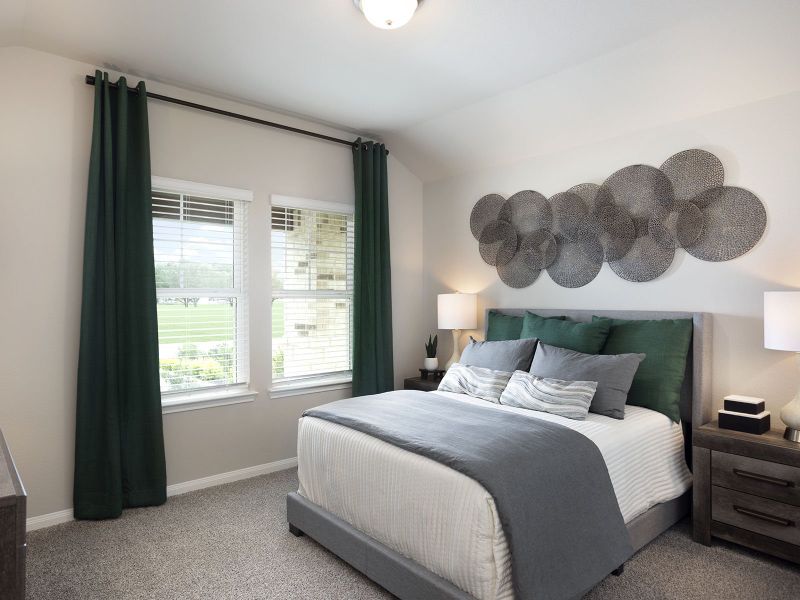 Furnished interior view inside a new home in Massey Oaks - Premier Series, Pearland (Image 5). Furnished interior view inside a new home in Massey Oaks - Premier Series, Pearland (Image 5).