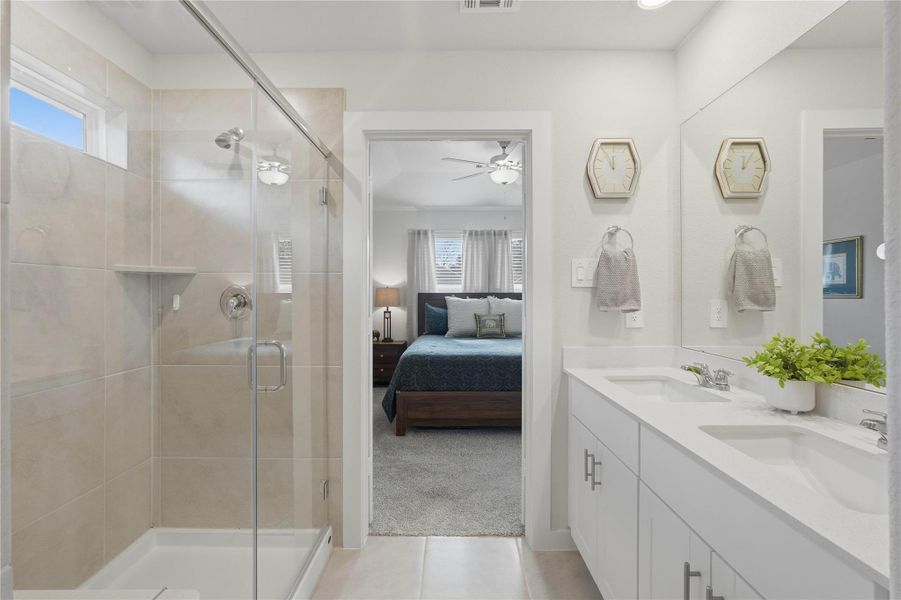 Furnished interior view inside a new home in Montgomery Oaks - Premier, Conroe (Image 31).
