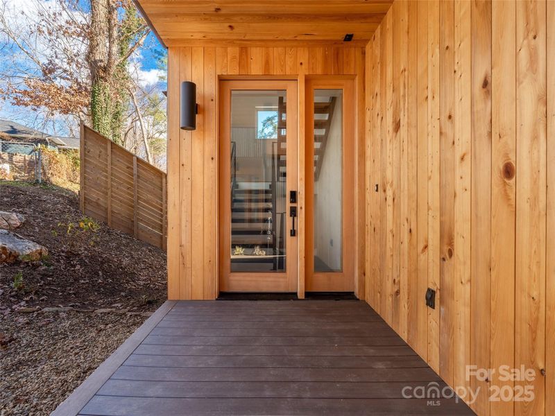 Exterior details and patio area of a home in , Asheville (Image 3). Exterior details and patio area of a home in , Asheville (Image 3).
