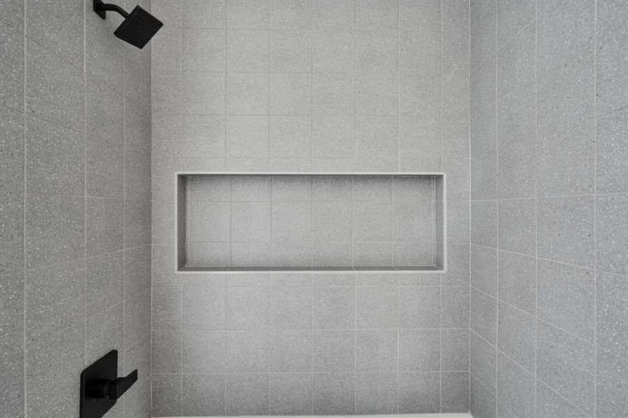 Secondary bathroom designer tile