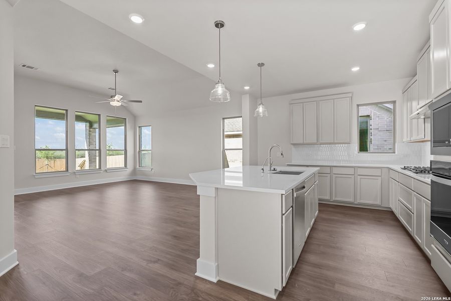 Furnished interior view inside a new home in Nopal Valley, San Antonio (Image 9).
