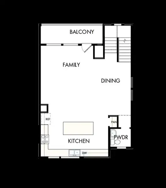2D floor plan layout of this home in Trails at Waterside - Villas Series, Fort Worth, TX (Image 4).