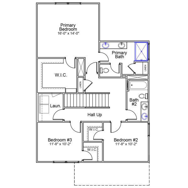 2D floor plan layout of this home in Porter Ridge, Elgin, SC (Image 4).