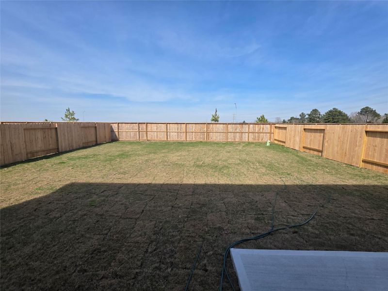 Exterior details and patio area of a home in Cedar Pointe, Crosby (Image 2). Exterior details and patio area of a home in Cedar Pointe, Crosby (Image 2).