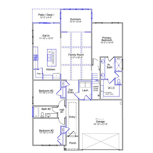 2D floor plan layout of this home in East Wynd, Hampstead, NC (Image 5).
