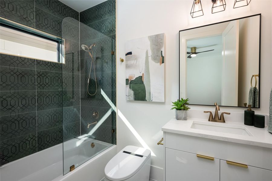 Furnished interior view inside a new home in , Stafford (Image 32).