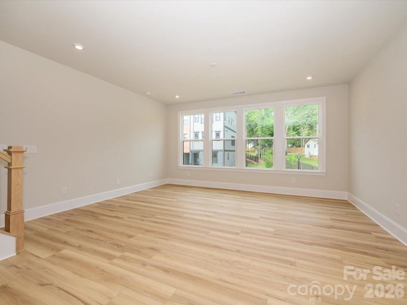 Large windows in the living room