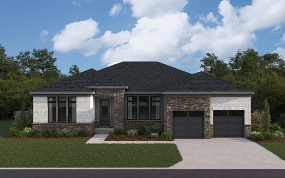 Representative exterior photo of a completed home built from the Winslow by Fischer Homes in Watson at Flowers Plantation, Clayton, NC (Image 9).