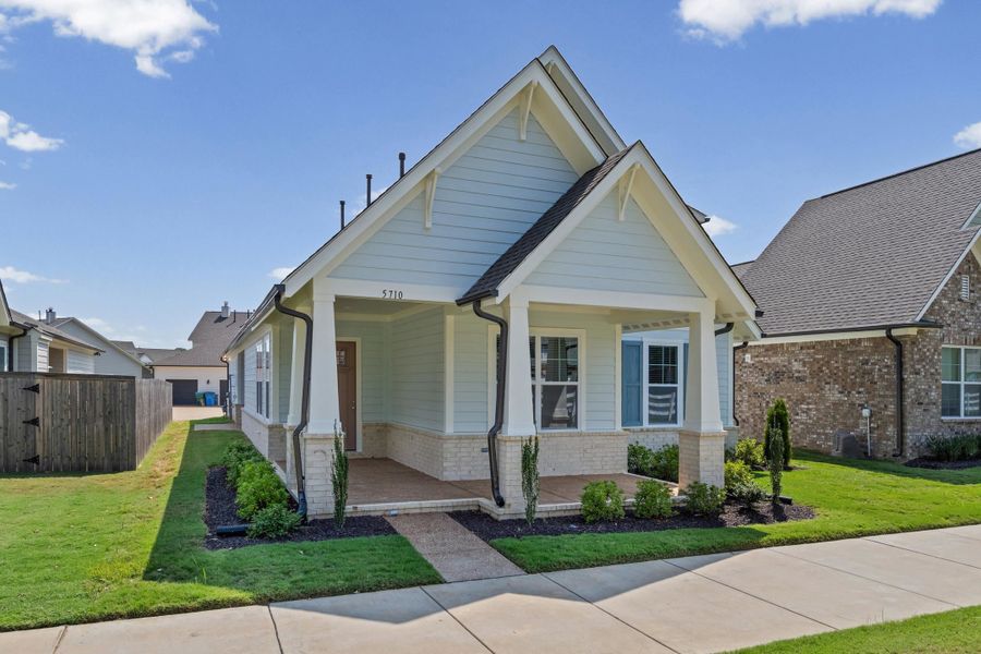 Front exterior of a new home in Myers Park, Arlington, TN, highlighting curb appeal (Image 2). Front exterior of a new home in Myers Park, Arlington, TN, highlighting curb appeal (Image 2).
