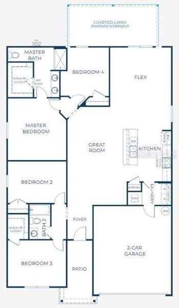 2D floor plan layout of this home in , Ocala, FL (Image 3). 2D floor plan layout of this home in , Ocala, FL (Image 3).