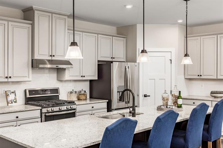 Representative furnished interior of a home built from the York by Ryan Homes in Windsor Estates, Walhalla (Image 3).