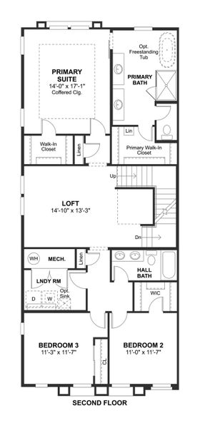 2D floor plan layout for the Laconia III by K. Hovnanian® Homes in Serenity at Sonoran Foothills, Phoenix, AZ (Image 3).