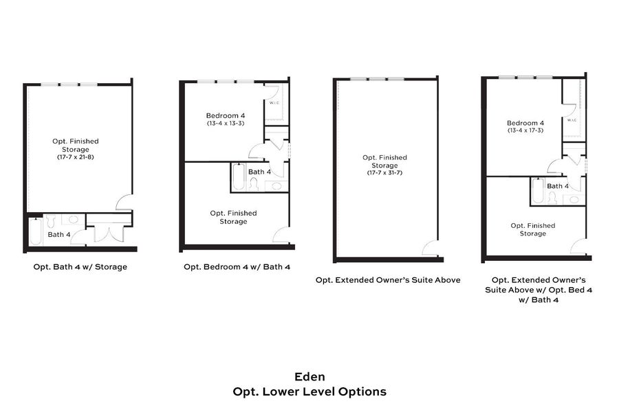 2D floor plan layout for the Eden by DRB Elevate. in Summerwind Crossing at Lakes of Cane Bay, Summerville, SC (Image 28).