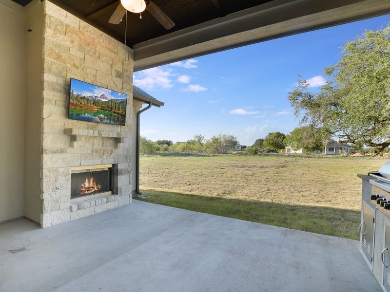 Representative exterior details of a home built from the San Simeon I by Giddens Homes in Clearwater Ranch, Liberty Hill (Image 77).