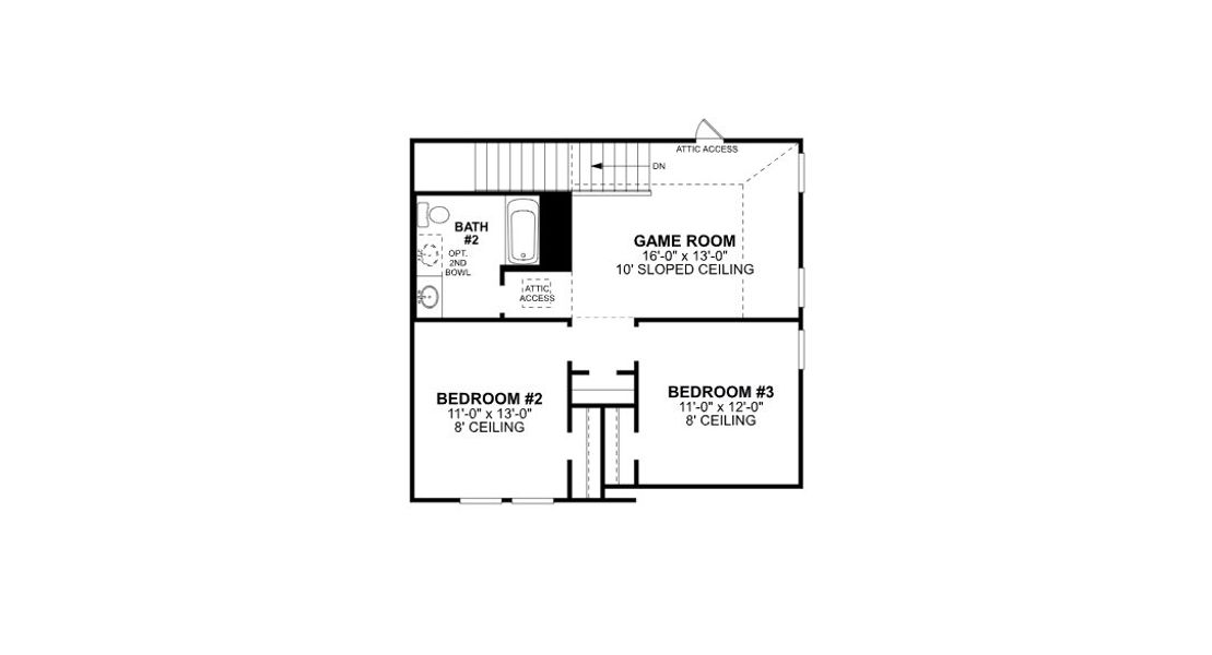 2D floor plan layout of this home in Woodmere, Denton, TX (Image 3).