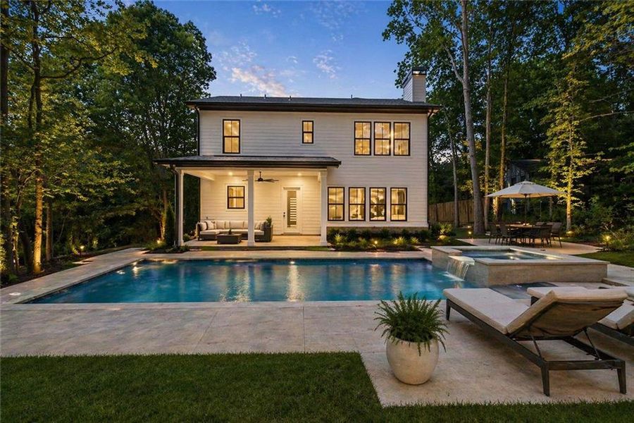 Exterior details and patio area of a home in , Flowery Branch (Image 27).