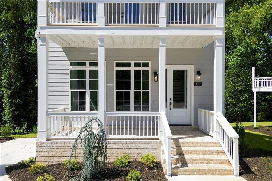 Exterior details and patio area of a home in Parkside Roswell, Roswell (Image 3).