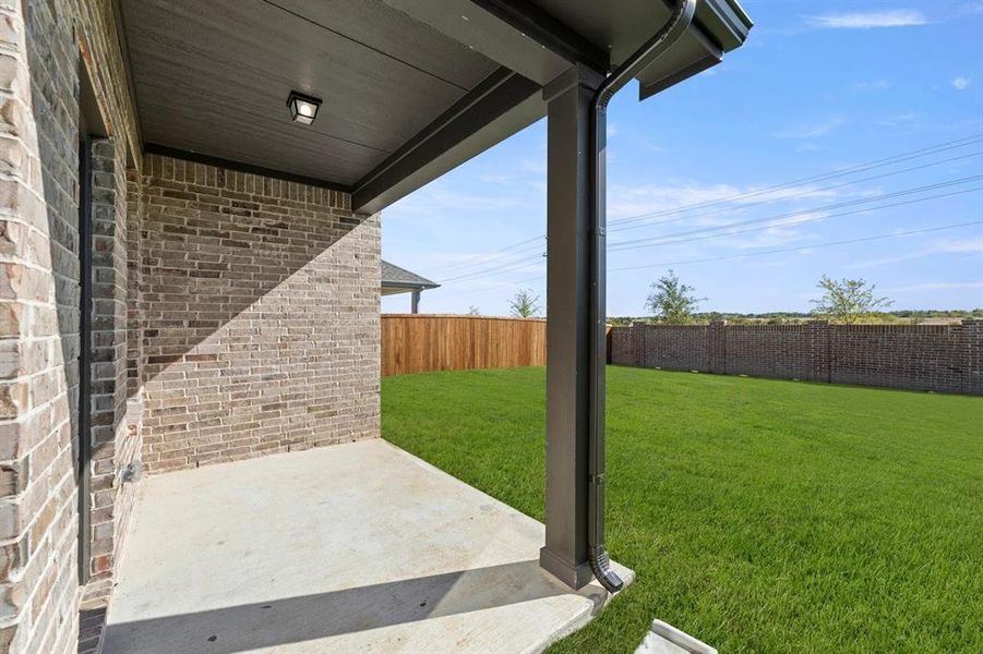 Covered Patio and Backyard