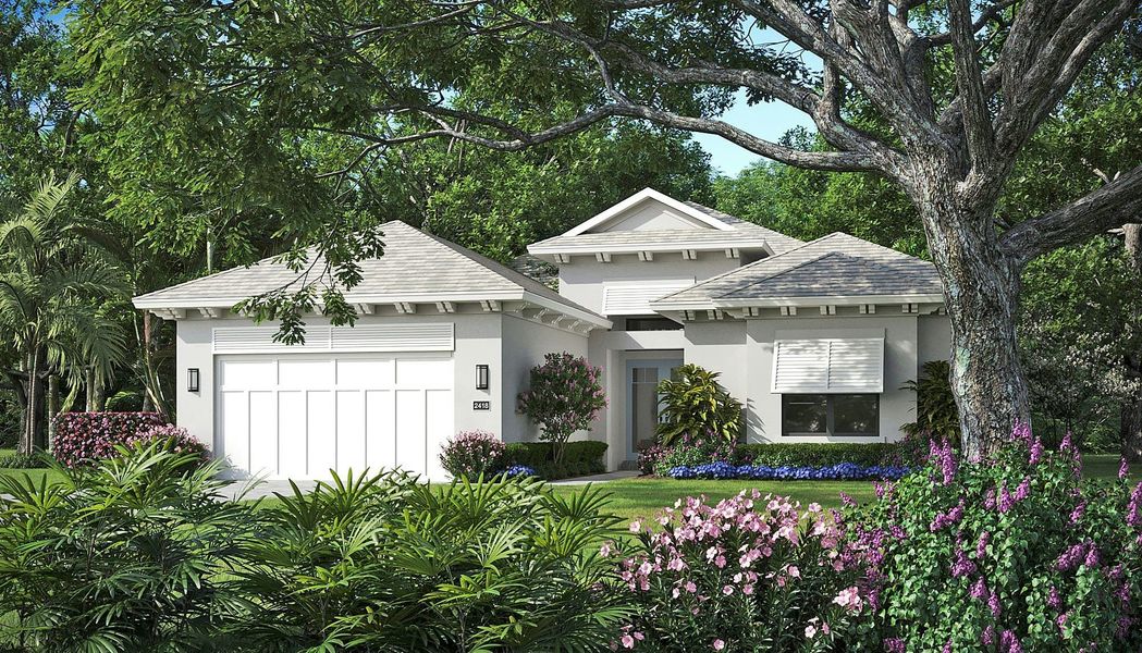 Representative exterior photo of a completed home built from the Azure by GHO Homes in Seaglass, Vero Beach, FL (Image 5).