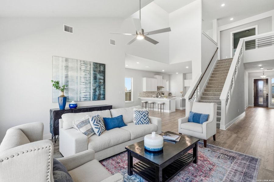 Furnished interior view inside a new home in Buffalo Crossing, Cibolo (Image 4). Furnished interior view inside a new home in Buffalo Crossing, Cibolo (Image 4).