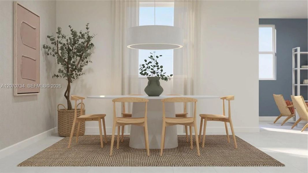 Furnished interior view inside a new home in , Miami (Image 7). Furnished interior view inside a new home in , Miami (Image 7).