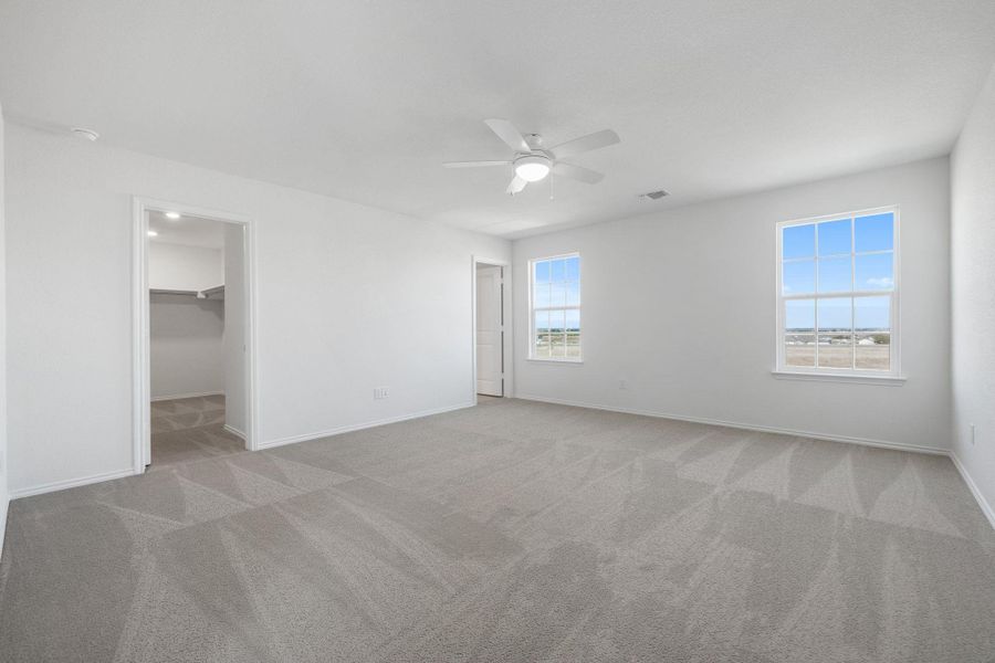 Spacious, unfurnished interior of a new home in Salerno - Heritage Collection, Round Rock (Image 29). Spacious, unfurnished interior of a new home in Salerno - Heritage Collection, Round Rock (Image 29).