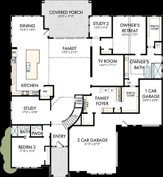 2D floor plan layout of this home in Northshore at Lakewood Village - Estate Series, Lakewood Village, TX (Image 2). 2D floor plan layout of this home in Northshore at Lakewood Village - Estate Series, Lakewood Village, TX (Image 2).