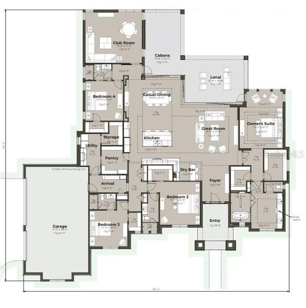 2D floor plan layout of this home in , Ocala, FL (Image 4).