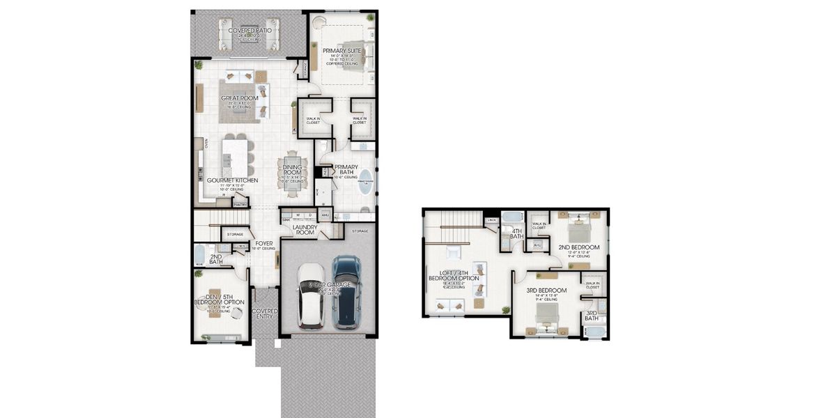 2D floor plan layout for the Pegasus by GL Homes in Apex at Avenir, Palm Beach Gardens, FL (Image 3). 2D floor plan layout for the Pegasus by GL Homes in Apex at Avenir, Palm Beach Gardens, FL (Image 3).