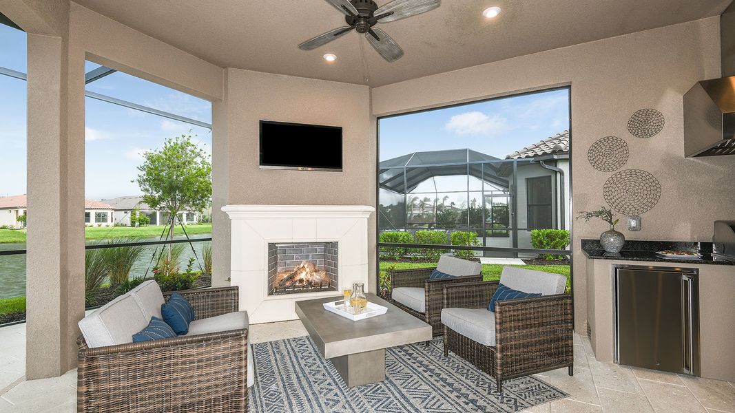 Representative furnished interior of a home built from the Farnese by Taylor Morrison in Esplanade at Center Lake Ranch, St. Cloud (Image 14).