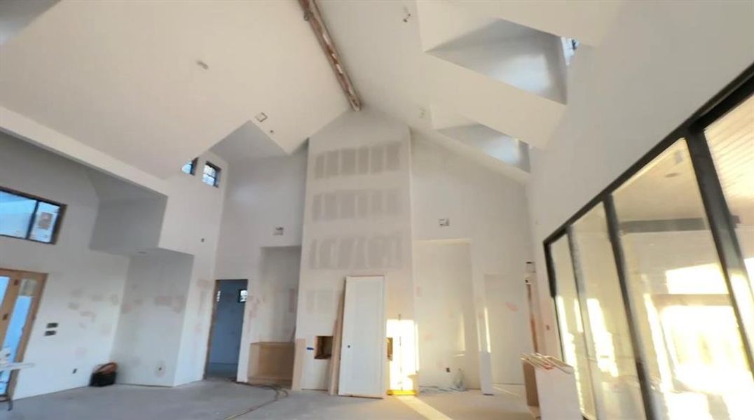 Cathedral Ceiling Main Living area with Wine Room.