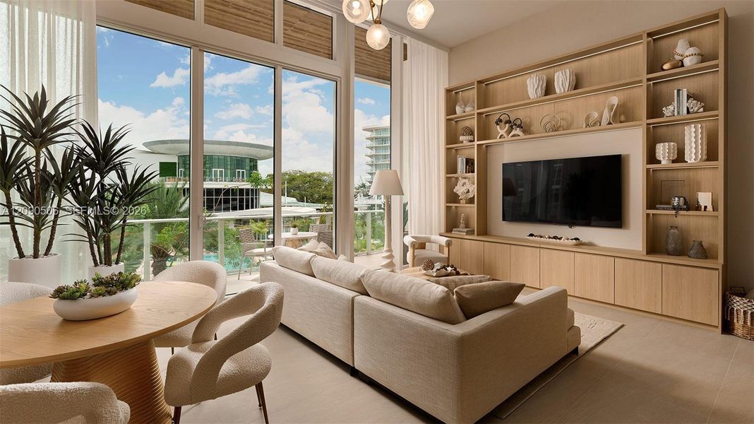 Furnished interior view inside a new home in , Fort Lauderdale (Image 13).