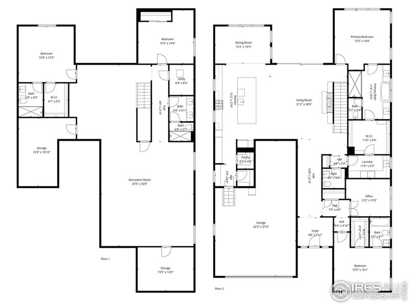 2D floor plan layout of this home in Westerly, Erie, CO (Image 3). 2D floor plan layout of this home in Westerly, Erie, CO (Image 3).