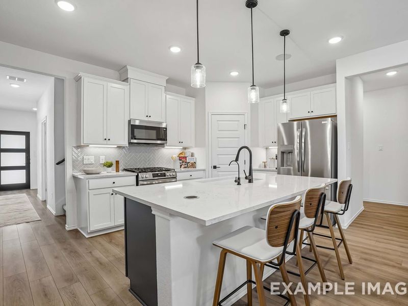 Representative furnished interior of a home built from the The Pinecrest B w/ 3rd Car by Davidson Homes LLC in Saddle Creek Ranch, Cibolo (Image 12).