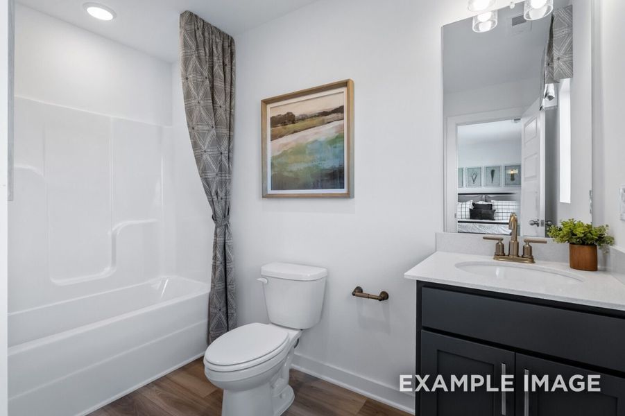 Furnished interior view inside a new home in The Towns at Red River, Gallatin (Image 18).
