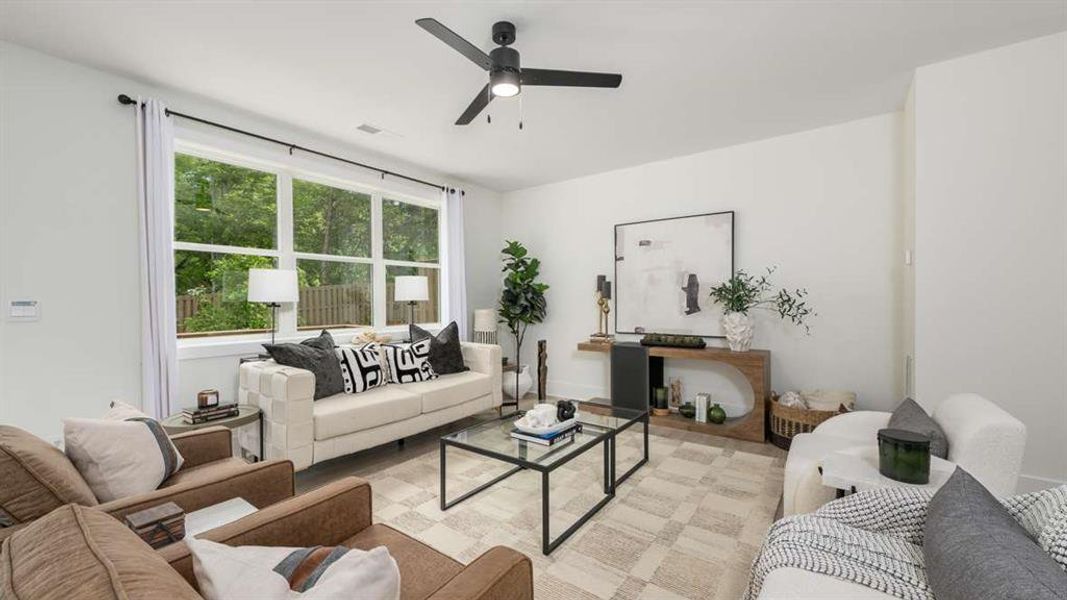 Furnished interior view inside a new home in Overlook at Peachtree Corners, Peachtree Corners (Image 14).