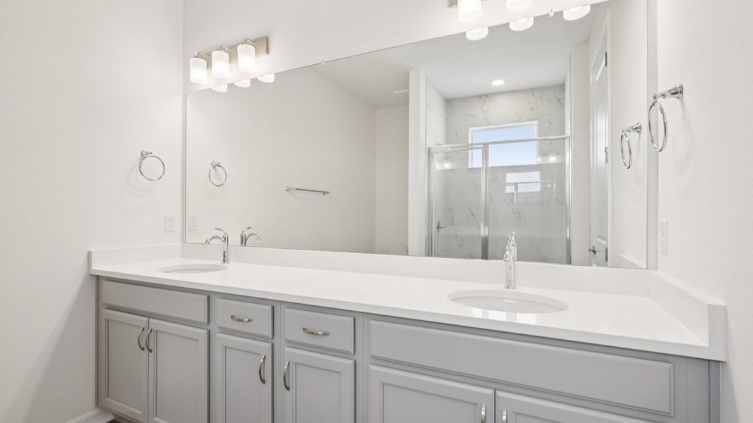 Furnished interior view inside a new home in Isla Mirada, San Antonio (Image 32).