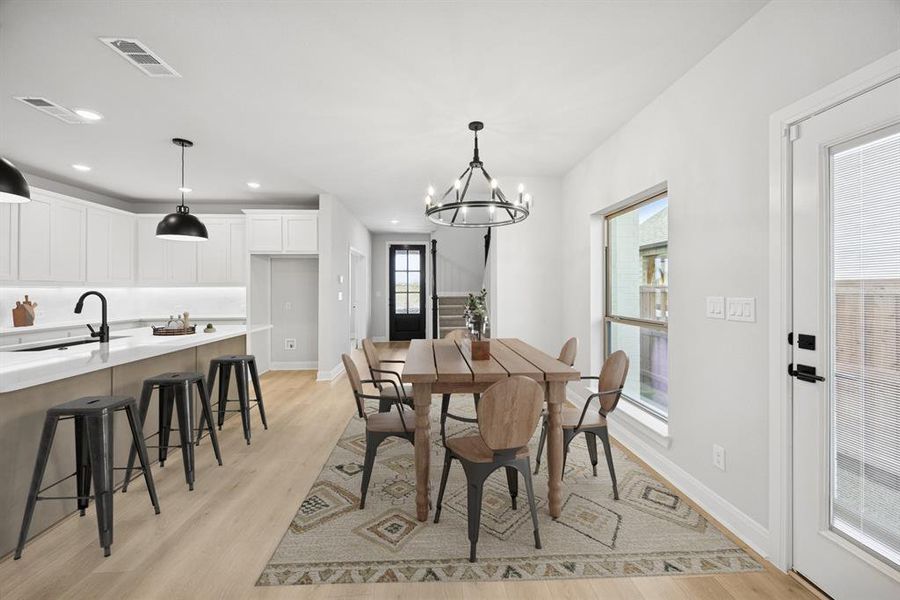 Furnished interior in a model home at Talia – Cottage Series in Mesquite (Image 6).