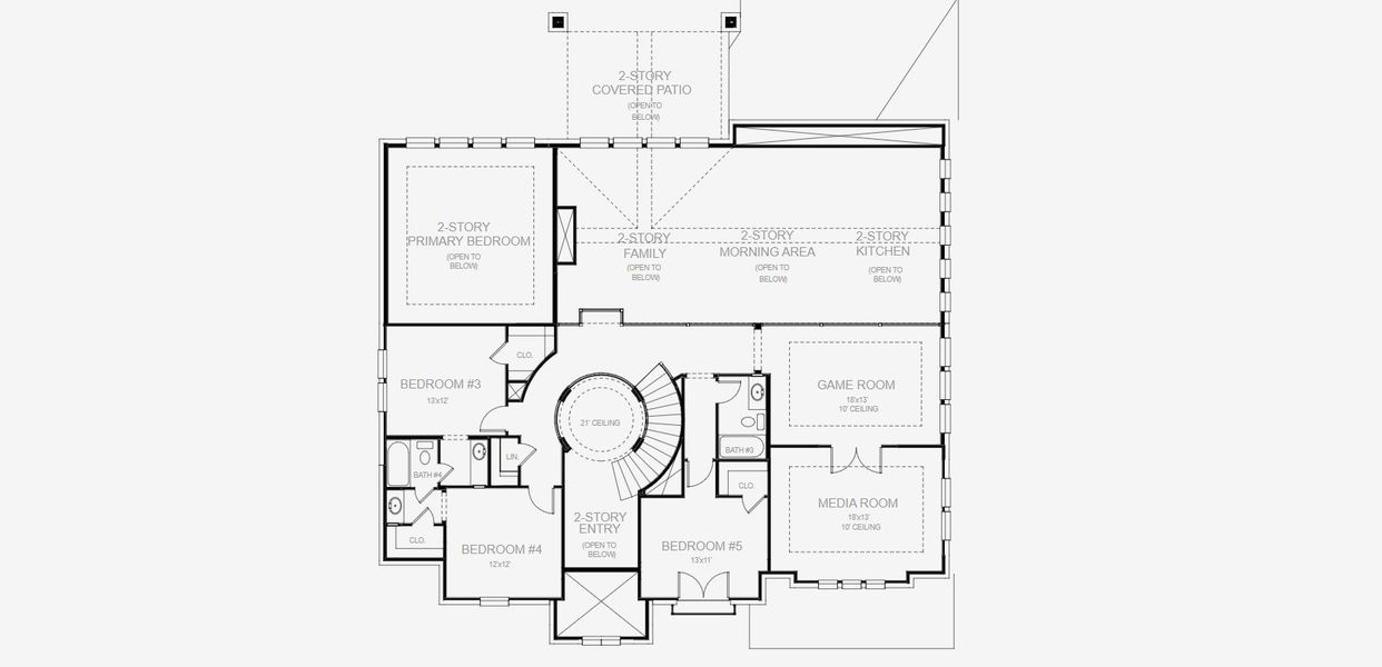 2D floor plan layout for the 4199W by Perry Homes in Kinder Ranch 70', San Antonio, TX (Image 3). 2D floor plan layout for the 4199W by Perry Homes in Kinder Ranch 70', San Antonio, TX (Image 3).