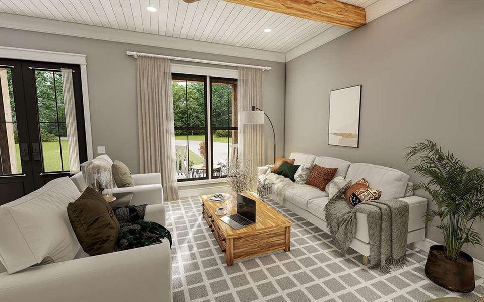 Furnished interior view inside a new home in Parallel Pastures, Poolville (Image 10).