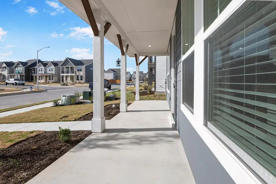 Porch featuring a residential view