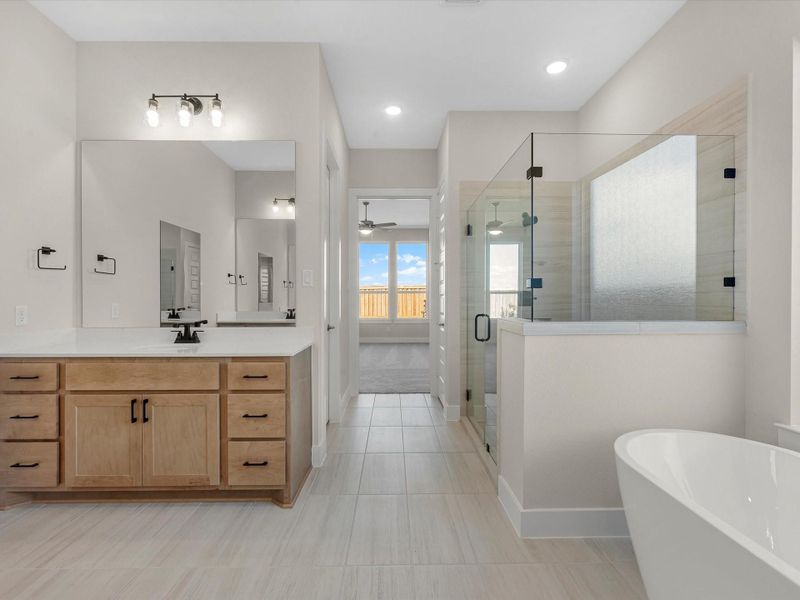 Furnished interior view inside a new home in Dunham Pointe 60′, Cypress (Image 11).