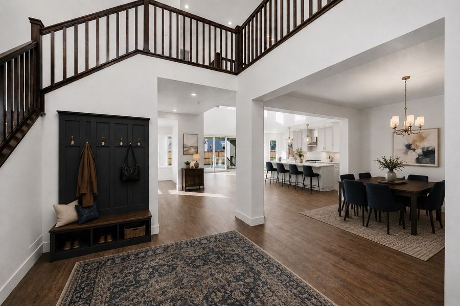 Furnished interior view inside a new home in Trailstone, Arvada (Image 6).